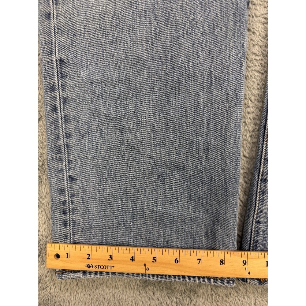 Levis 501 Jeans Mens 38x32 Blue Distressed‎ Denim Straight Leg Button Fly - Picture 8 of 11